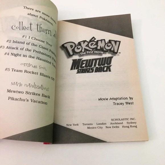 Vtg 1999  Pokemon The First Movie Mewtwo Strikes Back Book Paperback Scholastic - Picture 7 of 16